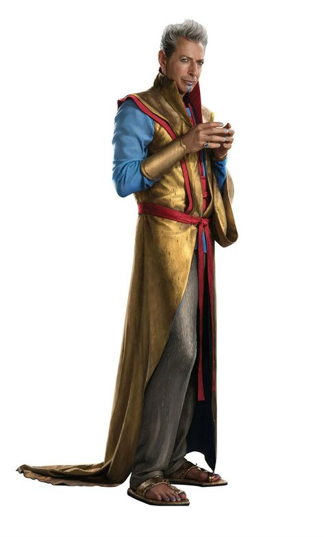 Grandmaster (Marvel Cinematic Universe) | Heroes and Villains Wiki | Fandom The Grandmaster Marvel, Grandmaster Marvel, Ragnarok Movie, Mcu Characters, Jeff Goldblum, Comic Villains, Thor Ragnarok, Marvel Villains, Cardboard Cutout