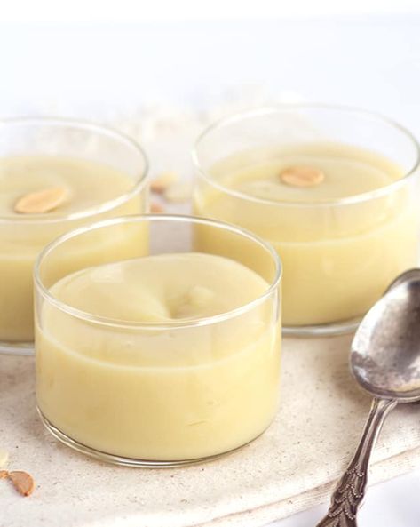 Almond Milk Pudding, Almond Pudding, Milk Pudding Recipe, Easy Pudding Recipes, Milk Pudding, Almond Milk Recipes, Easy Puddings, Scd Recipes, Milk Dessert