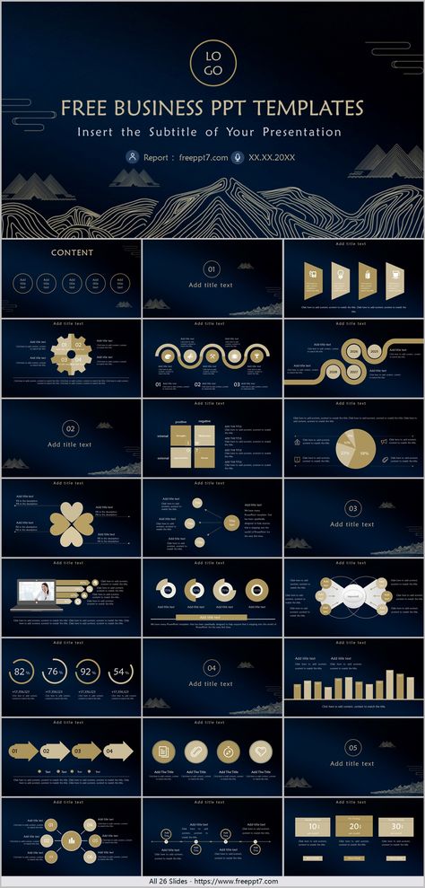 🔥Blue Gold Business PowerPoint Templates🔥Free slides 🔥 Blue Power Point Template, Luxury Powerpoint Template, Blue And Gold Graphic Design, Blue Business Aesthetic, Blue Presentation Design, Blue Luxury Aesthetic, Blue Ppt Template, Aesthetic Powerpoint Templates, Blue And Gold Aesthetic