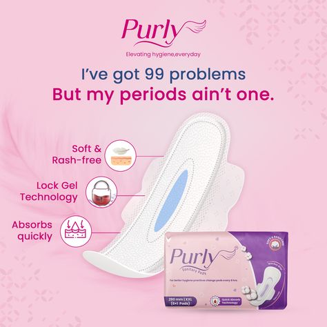 Women have 99 problems, but periods aren't one of them with Purly sanitary pads! Enjoy softness, rash-free comfort, and quick absorption with our lock gel technology. 🌸 #Purly #MenstrualHygiene #ElevateYourHygiene #ComfortAndConfidence #WomensHealth #Hygiene #Periods #RashFreePads #SanitaryPads #softpads 99 Problems, Sanitary Pads, Gentle Touch, Womens Health, Period, Technology, Quick Saves