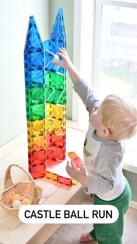 Magnetic Tile Marble Run, Magna Tile Ball Run, Magnet Tile Castle, Magnet Tiles Ball Run, Magna Tile Castle, Magnatiles Marble Run, Magnatile Marble Run, Ball Run Magnetic Tiles, Magnetic Tiles Marble Run