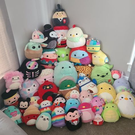 A majority of my collection Squishmallows Collection, Collection Room, Dream Room Inspiration, Home Hacks, Dream Room, My Collection, Room Inspiration, Things To Do, Apartment