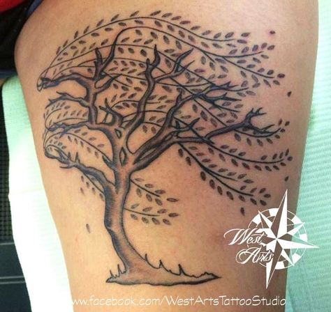 Willow Tree Tattoo, Thigh Tattoo, Tattoo for Women Willow Tree Leg Tattoo, Tree Tattoo Thigh, Men Tree Tattoo, Willow Tree Tattoo Thigh, Willow Tree Tattoo For Women, Willow Tree Back Tattoo, Tattoo Thigh Ideas, Large Willow Tree Tattoo, Tiny Weeping Willow Tree Tattoo