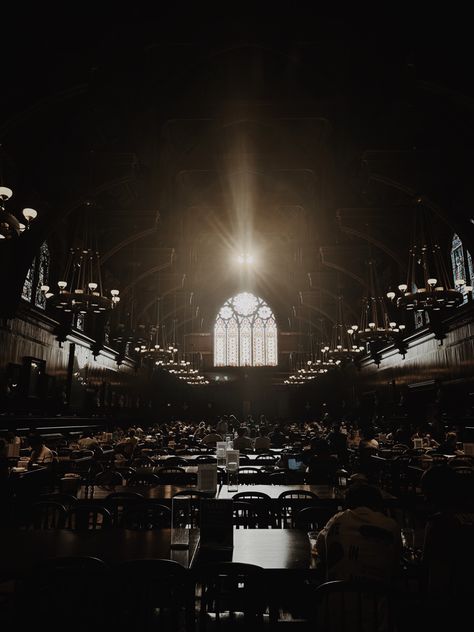 Annenberg dining hall Castle Dining Hall Aesthetic, Fancy Dining Hall, Gothic Dining Hall, Poetry Aesthetics, Castle Core, Fancy School, Darkest Academia, Meeting Hall, Convention Hall