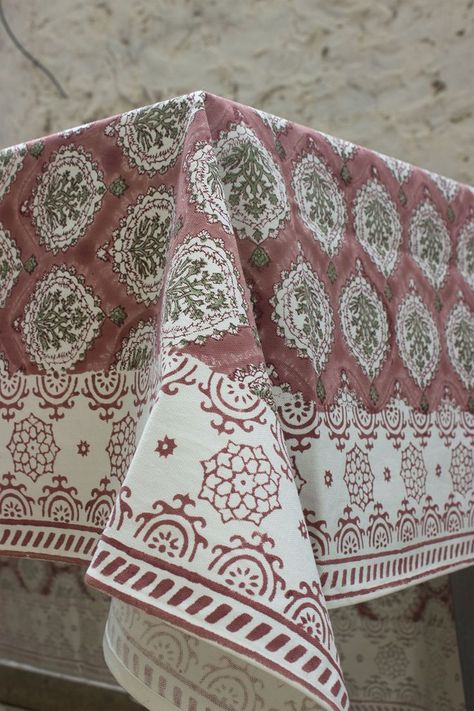 Shop latest prints of hand block print =ed tablecloth at discounted prices. . . . . . #blockprint #tablescape #tablesetting #tablelaying #tabletop #homedecor Tablecloth Tablescape, Mid Season Sale, Pink Napkins, Christmas Table Cloth, Blue Block, Cotton Tablecloths, Indian Cotton, Local Artisans, Linen Tablecloth