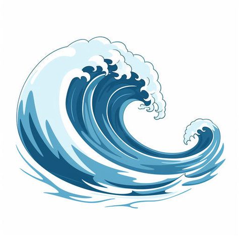 Wave Clipart: 4K & Vector in Minimalist Art Style Wave Illustration Design, Wave Digital Art, Wave Clipart, Wave Vector, Wave Drawing, Sea Artwork, Digital Banners, Wave Illustration, Waves Vector