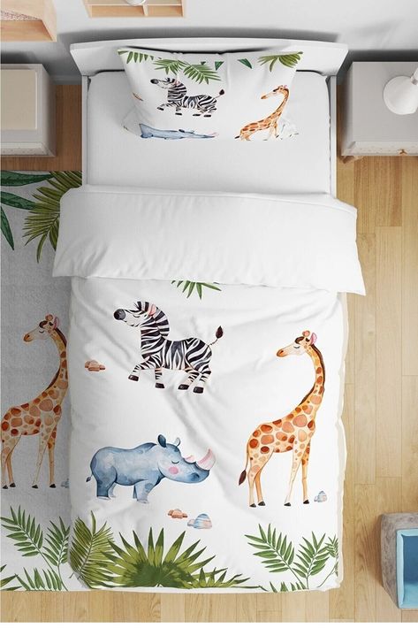 Animal bedding set,Children Bedding Set,Baby Cot Bedding,Single Baby Boy Bedding,Duvet Cover, Nursery Bedding Set, Animal Print Bedding by Apedecor on Etsy Bedding Jungle, Children Bedding, Single Bedding Sets, Kids Bed Sheets, Cot Bedding Sets, Animal Print Bedding, Baby Cot Bedding, Baby Boy Bedding, Toddler Bedding