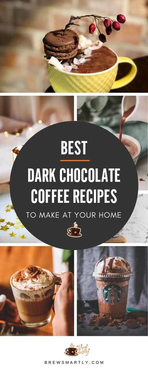 Are you a coffee lover? This dark chocolate coffee is the perfect addition to your everyday cup. #coffee #recipes #coffeerecipes #darkchocolate #darkchocolatecoffee #chocolatecoffee #darkchocolatemocha #darkchocolatelatte #caramel #cinnamon #peppermint #vanillabean #hotchocolate Chocolate Iced Coffee Recipe, Chocolate Latte Recipe, Home Coffee Recipes, Chocolate Coffee Recipes, Chocolate Coffee Drinks, Flavored Coffee Recipes, Dark Chocolate Coffee, Coffee Recipes Hot, Homemade Dark Chocolate