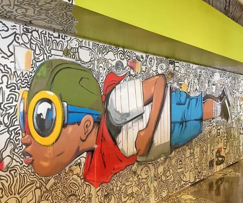 5 Chicago-based street artists you should know Hebru Brantley, Instagram Mural, Chicago Street Art, African American Artwork, Chicago Street, 8th Grade Art, Graffiti Photography, Chicago Artists, Best Street Art