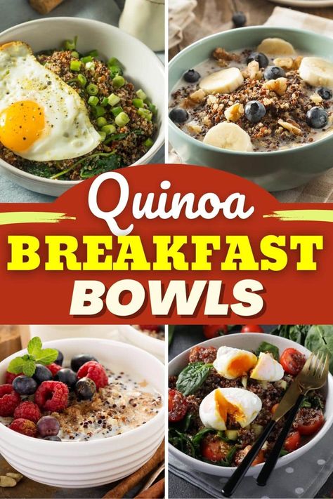 Quinoa Breakfast Bowl Healthy, Healthy Breakfast Recipes Clean Eating, Best Quinoa, Quinoa Recipes Breakfast, Greek Breakfast, Breakfast Quinoa, Quinoa Breakfast Bowl, Chocolate Breakfast, Healthy Breakfast Bowls