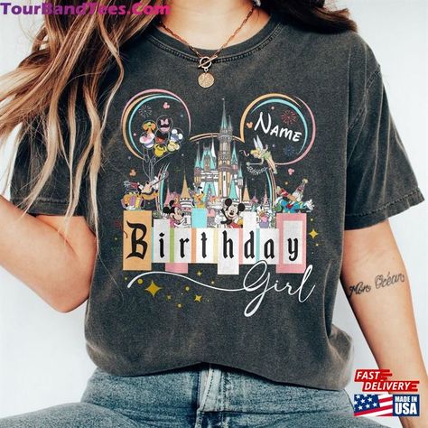 Disneyworld Birthday Shirt, Birthday Disney Shirts, Yasmin Disney, Sweet 16 Shirts, Family Disney Shirts Matching, Disney Birthday Shirt, Disney Illustration, Mickey Mouse Pictures, Disney Trip Shirts