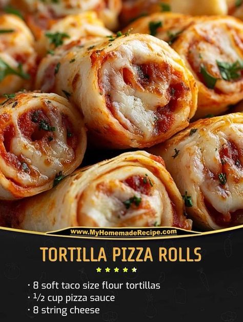 Mediterranean Easy Recipes 2024 | Tortilla Pizza Rolls are the ultimate snack hack | Facebook Tortilla Pizza Rolls, Pizza Roll Ups, Pizza Roll Up, Pizza Roll, Snack Hacks, Hack Facebook, Tortilla Pizza, Roll Ups Tortilla, Pizza Flavors