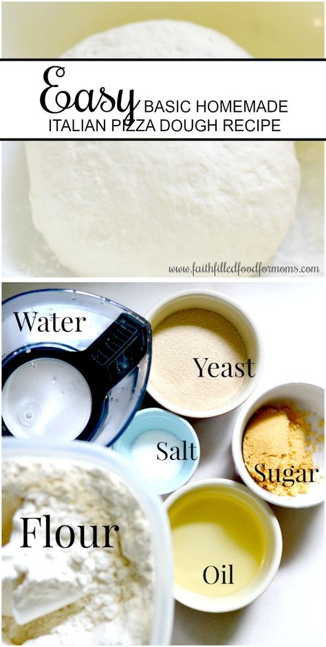 Super Easy Basic Homemade Italian Pizza Dough! Make your favorite Pizza recipes at home from this one basic recipe! Uses only simple ingredients! #dough #pizza #homemade #dinners #beginners #stepbystep #tutorial #breadbaking #bread Homemade Italian Pizza Dough, Homemade Italian Pizza, Pizza Puffs, Homemade Bread Dough, Italian Pizza Dough Recipe, Pizza Homemade, Dough Pizza, Pizza Dough Recipe Easy, Main Entrees