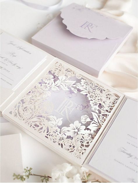 Wedding Invitations Champagne, Box Wedding Invitations, Passport Wedding Invitations, Box Invitations, Bespoke Invitations, Invitation Text, Lilac Wedding, Luxury Invitation, Custom Envelopes