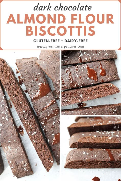 Biscotti Almond, Chocolate Biscotti Recipe, Healthy Chocolate Treats, Gluten Free Biscotti, Simple Paleo, Chocolate Biscotti, Gluten Free Chocolate Recipes, Cacao Recipes, Gluten Free Desserts Healthy