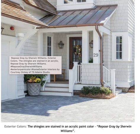 Beige House Exterior, Sherwin Williams Exterior Paint Colors, Outside Paint, Paint Color Ideas, Repose Gray, Exterior House Color, Craftsman Exterior, Shore House, Exterior Paint Color