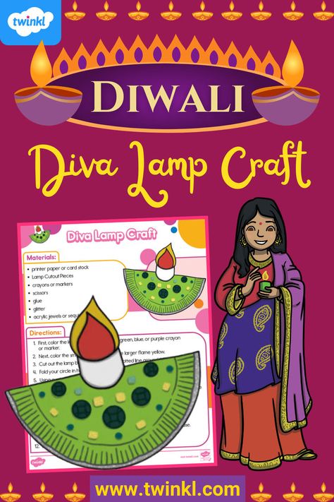 Diva Lamp Craft Diwali Craft For Kids, Diwali Crafts For Kids, Diwali Diva, Diva Lamp, Lamp Craft, Diwali Crafts, Diwali Holiday, Alphabet Centers, Purple Crayon