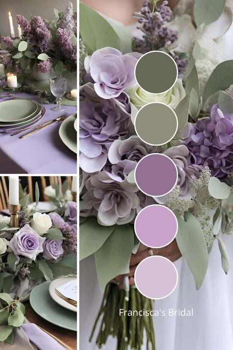 Purple Beach Wedding, Purple Wedding Palette, Wedding Color Schemes Purple, Summer Wedding Color Palette, Lilac Wedding Themes, Lavender Wedding Colors, Wedding Color Palette Ideas, Wedding Color Schemes Summer, Lavender Wedding Theme