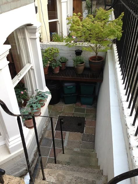 Basement Apartment Entrance Ideas, Seperate Entrance Basement, Basement Flat Entrance, Basement Front Entrance, Basement Exterior Entrance, Basement Entrance Outdoor, Witchy Librarian, Bookstores In London, Apartment Entrance Ideas