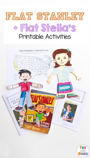 Flat Stanley Printable activities, ideas, adventure journal, state map, letters and more. Includes Flat Stella too! via @funwithmama Flat Stanley Activities, Flat Stanley Template, Printables Organizational, Flat Stanley Project, The Very Hungry Caterpillar Activities, Hungry Caterpillar Activities, Flat Stanley, Adventure Journal, Stanley Adventure