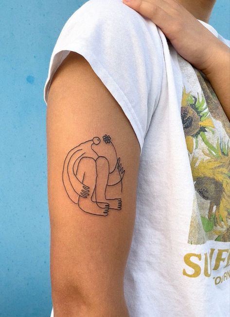 Shoulder Cap Tattoo, Food Tattoos, Mommy Tattoos, Arm Band Tattoo, Tattoo Style Drawings, Line Work Tattoo, Tattoo Illustration, Dainty Tattoos, Up Tattoos