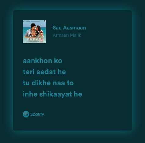 Hindi Songs Spotify Lyrics, Bollywood Lyrics Aesthetic, Hindi Songs Lyrics Quotes, Bollywood Lyrics, Song Captions, Hindi Love Song Lyrics, Hindi Lyrics, Meaningful Lyrics, Song Hindi