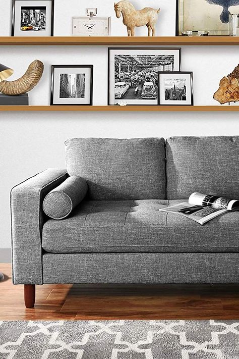 14 Small Sofas Perfect For Apartment Living — All For $300 or Less Best Couches, Small Apartment Couch, Small Couch In Bedroom, Small Sofas, Apartment Size Furniture, Apartment Size Sofa, Couches Living, Couches For Small Spaces, Small Sectional Sofa