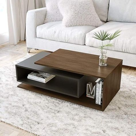 Fall Tv Stand Decor, Built In Tv Wall Unit, Centre Table Living Room, Meja Sofa, Sofa Table Design, Tea Table Design, Center Table Living Room, Dining Table Design Modern, Coffee Table Design Modern