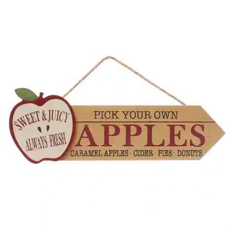 Nwt Colors May Vary Due To Lighting. 15" Pick Your Apples Wall Dcor By Ashland. Add Some Fun To Your Room Dcor With This Apple-Picking Themed Dcor. It Reminds Us Of Fall And To Celebrate The Season Of Harvesting Apples. Details: Multicolored. 15.39" X 0.71" X 5.43" (39cm X 2cm X 14cm). Hanging Sign. Mdf, Jute. Japan Decor, Harley Davidson Signs, Happy Halloween Signs, Apple Cider Caramels, Wall Frame Set, Fruit And Vegetable Storage, Apple Decorations, Fall Wall Decor, Fall Apples