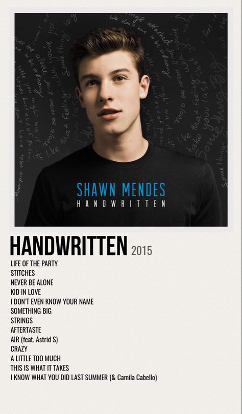 Handwritten Shawn Mendes, Shawn Mendes Album, Shawn Mendes Songs, Kids In Love, Music Poster Ideas, Know Your Name, Minimal Poster, Music Album Covers, Boy Meets World