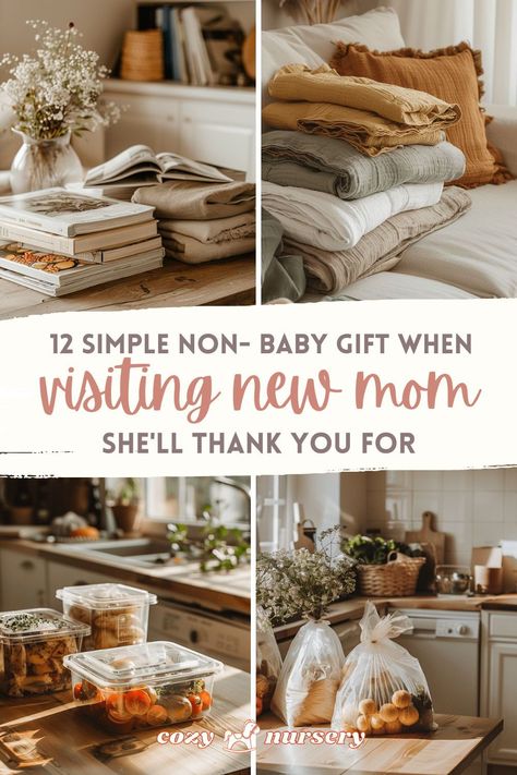 Discover the perfect non-baby gifts that any new mom will appreciate! From pampering essentials to things she really needs, find the ideal way to show you care. Perfect for those looking to give something special and thoughtful. #GiftsForFirstTimeMoms #ThoughtfulGiving Baby Shower Gift Basket For Mom Mommy Survival Kits, Post Partum Necessities New Moms, New Mother Gift Ideas, Gift New Mom, New Parent Gift Ideas, Gift For Postpartum Mom, Gifts For Soon To Be Moms, Gift Ideas For A New Mom, New Mom Gifts Ideas