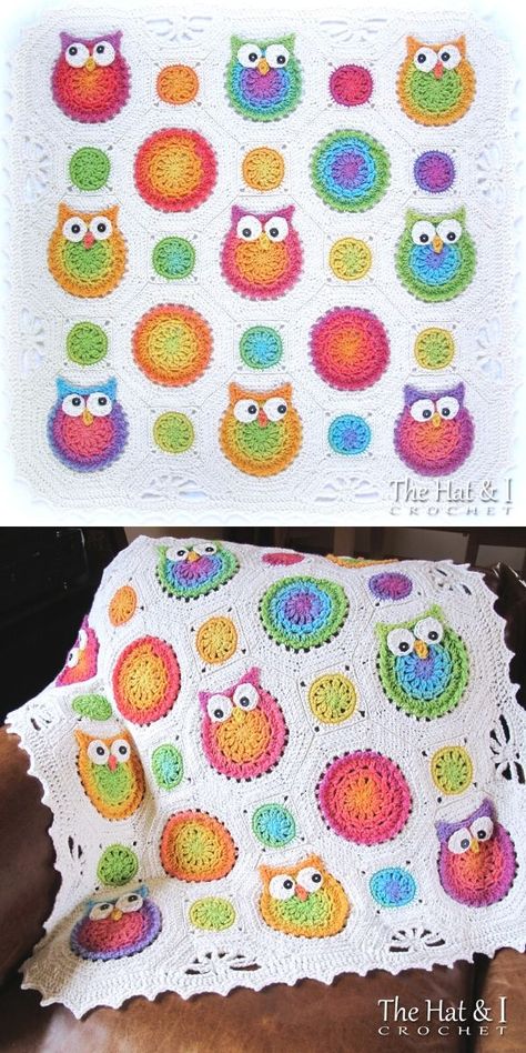 Crochet Owl Patterns Free, Free Owl Crochet Patterns, Free Crochet Owl Patterns, Owl Granny Square Pattern Free Crochet, Owl Granny Square, Crochet Owl Pattern Free, Crochet Owl Blanket Pattern Free, Crochet Owl Granny Square, Owl Crochet Blanket