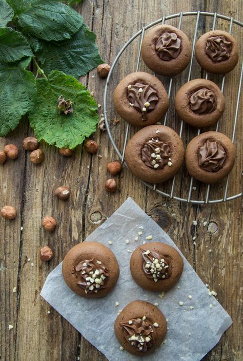 Nutellotti Cookies - Nutella Cookies - An Italian in my Kitchen The Best Monster Cookie Recipe, Three Ingredient Cookies, Nutella Cookies Recipe, Nutella Snacks, Monster Cookies Recipe, Yummy Cheesecake, Chocolate Dipped Fruit, Laundry List, Cookie Recipes Homemade