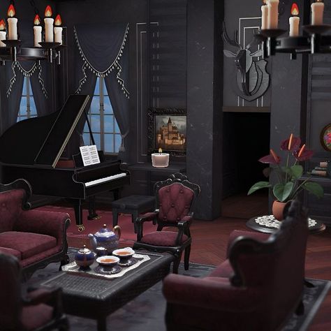 Michelle 👑 Animal Crossing Creator on Instagram: "{The Formal Living Room}

Another interior from Cressida’s castle. 

#acnhinteriordesign #acnhinterior #acnhlivingroom #acnhelegantcore #acnhmedieval 

Animal crossing ACNH interior living room medieval castle build new horizons nintendo mom gamer explore cozy" Acnh Streamer Room, Acnh Gothic Room Ideas, Sims 4 Pet Room Ideas, Sims 4 Gothic Interior, Acnh Goth House Interior, Acnh Living Room Design, Acnh Living Rooms, Acnh Room Ideas, Acnh Room Design