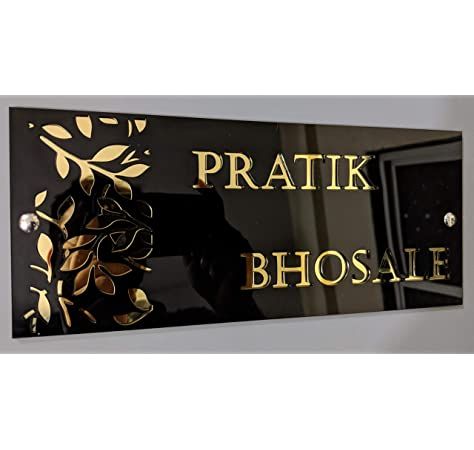 Dsignz Home Door Nameplate with High Gloss Brass Letters: Amazon.in: Home & Kitchen Door Nameplate, Name Board Design, Brass Letters, Door Name Plates, Name Plates For Home, House Main Gates Design, Name Plate Design, Plate Ideas, Compound Wall