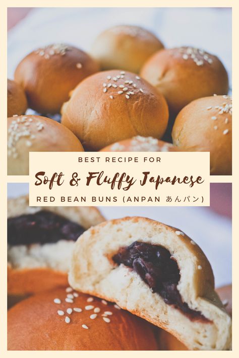 Japanese Red Bean Bun, Sweet Red Bean Bun, Red Bean Bread Recipe, Recipes With Red Bean Paste, Sweet Red Bean Recipes, Sweet Red Bean Paste Recipe, Sweet Buns Recipe Asian, Red Bean Dessert Recipes, Asian Buns Recipe