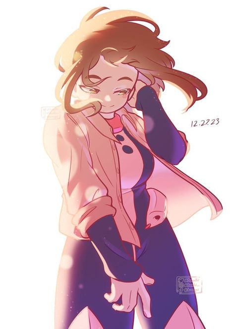 My Hero Academia Uraraka, Hero Academia Uraraka, Hero Fanart, Birthday Artwork, Ochako Uraraka, My Hero Academia Shouto, Hero Costumes, Boku No Hero Academia Funny, My Hero Academia Episodes