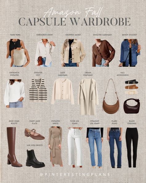 pinteresting-plans-amazon-fall-capsule-wardrobe-2024 Travel Capsule Wardrobe Fall, Outfits For Christmas Party, Christmas Party Outfits Classy, Capsule Wardrobe Examples, Holiday Outfits Christmas Party, Fall Sweater Dresses, Autumn Outfits Ideas, Boots Outfit Fall, Creating A Wardrobe