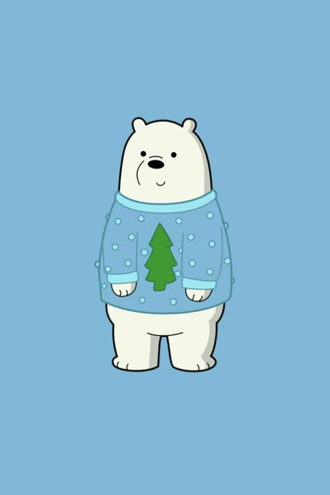 Chau Chau Dog, We Bare Bears Christmas, Christmas Cartoon Characters, Ice Bear We Bare Bears, Wallpaper Wa, Merry Christmas Wallpaper, Ice Bear, Ice Bears, New Year Wallpaper