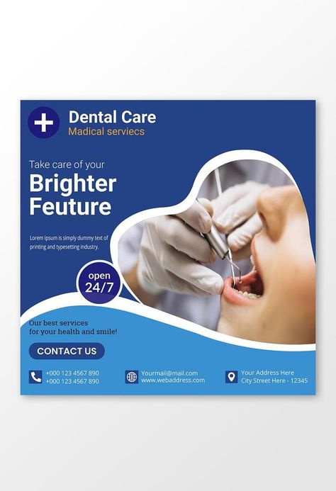 Dental Care Social Media Post#pikbest#Templates#Others#Others Dentist Social Media Design, Dental Clinic Poster, Dental Post, Dental Social Media, Dental Posts, Dental Posters, Social Media Poster, Clinic Design, Free Medical