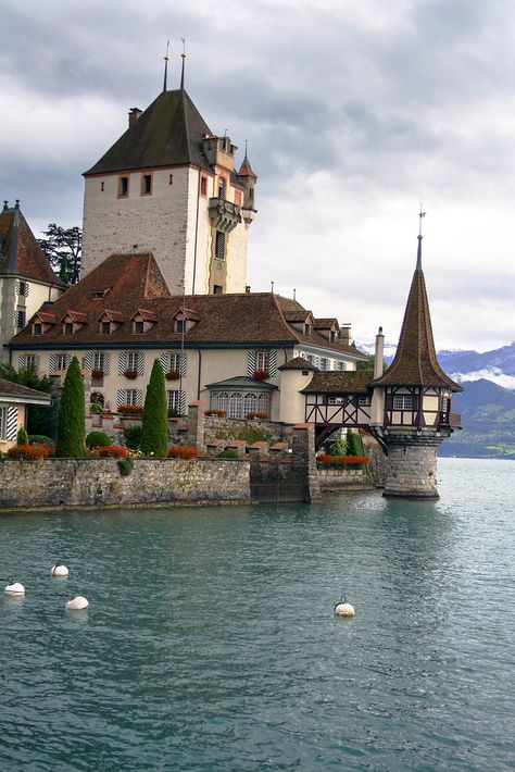 Switzerland Castle, Castle Switzerland, Building Sketch, Europe Aesthetic, Beautiful Dream, Water Tower, Residential Architecture, Pretty Places, Great Pictures