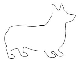 Corgi Outline, Corgi Pattern, Corgi Tattoo, Animal Outline, Free Printable Crafts, Corgi Art, Felt Animal Patterns, Animal Templates, English Paper Piecing Quilts