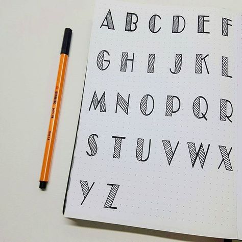 It was time for another alphabet so here it is! 😀 Have a nice day! 😘 Alfabet Font, Alpha Alpha, Lettering Styles Alphabet, Bullet Journal Font, Lettering Guide, Journal Fonts, Bullet Journal Notes, Alfabet Letters, Seni Dan Kraf