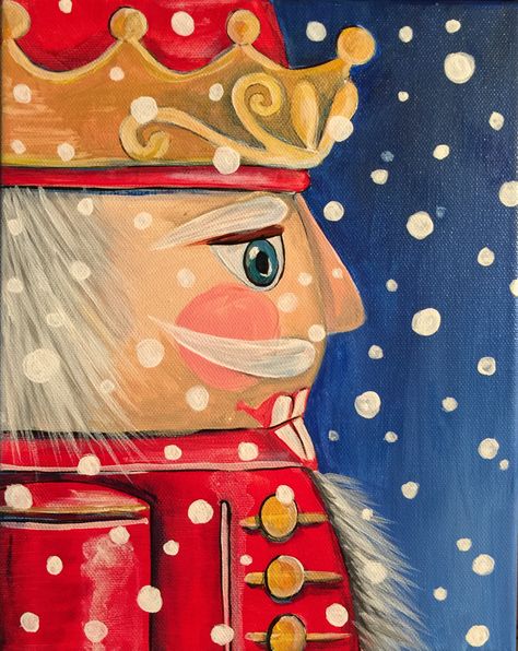 Paint And Sip, Nutcracker, Crown, Paint, Red, Art