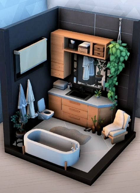 Sims 4 Xbox Series S, Sims 4 Houses No Mods, Room Ideas Sims 4 No Cc, Sims Small Bathroom, Sims 4 Cc House Decor Aesthetic, Sims 4 House Design Interior, The Sims 4 Interior Ideas, Sims Rooms Ideas No Cc, Sims Room Ideas Bedrooms