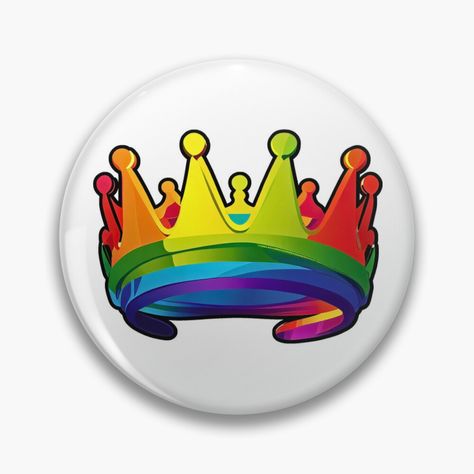 Get my art printed on awesome products. Support me at Redbubble #RBandME: https://www.redbubble.com/i/pin/Rainbow-Crown-design-with-black-outline-by-Artbyminga/147085280.NP9QY?asc=u Rainbow Crown, Crown Icon, Pride Design, Queen Crown, Crown Design, Clothing Logo, Journal Gift, Toiletry Bags, Skirt Leggings