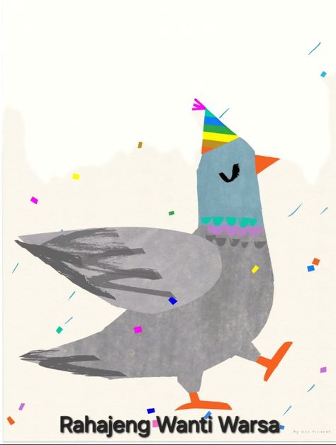 Cute Pigeon Drawing, Pigeon Illustration, King Illustration, Pigeon Art, Typical British, Hat Illustration, Crown Illustration, Party Illustration, Streets Of London