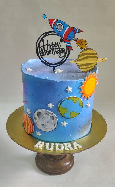 Planet Theme Cake, Galaxy Theme Cake, Galaxy Themed Cake, Space Theme Cake, Bday Decoration, Llama Cake, Rocket Cake, Planet Cake, Space Crafts For Kids