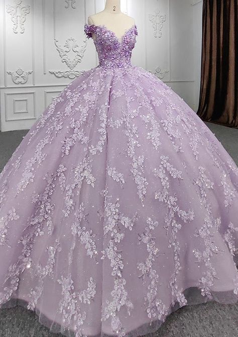 Want to Become the Belle of the Ball? Make Your Fairytales Come True and Be A Stunning Statement of Polished Perfection on Your Special Day With our Hand made Custom Couture. Highest Quality Fabrics. Best Prices. Great Customer Service. Effortlessly Elegant, Fit For A True Princess. Wear It, Feel It, Work It, Love It! Lavender Ball Gown Princesses, Ball Gowns Lavender, Purple Gown For Debut, Lavender Wedding Dresses, Light Purple Wedding Dress, Bar In Home, Purple Princess Dress, Lavender Quinceanera Dresses, Lavender Wedding Dress