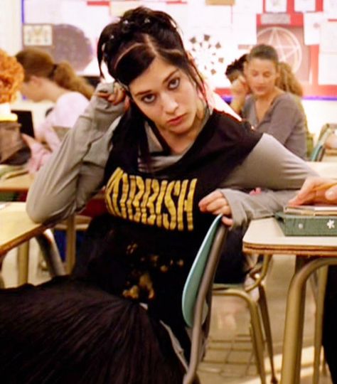 Janice Ian Outfit, Janis Ian Outfit, Janice Mean Girls, Damian Mean Girls, Laney Boggs, Artist Overalls, Janice Ian, Mean Girls Janis, Janis Ian